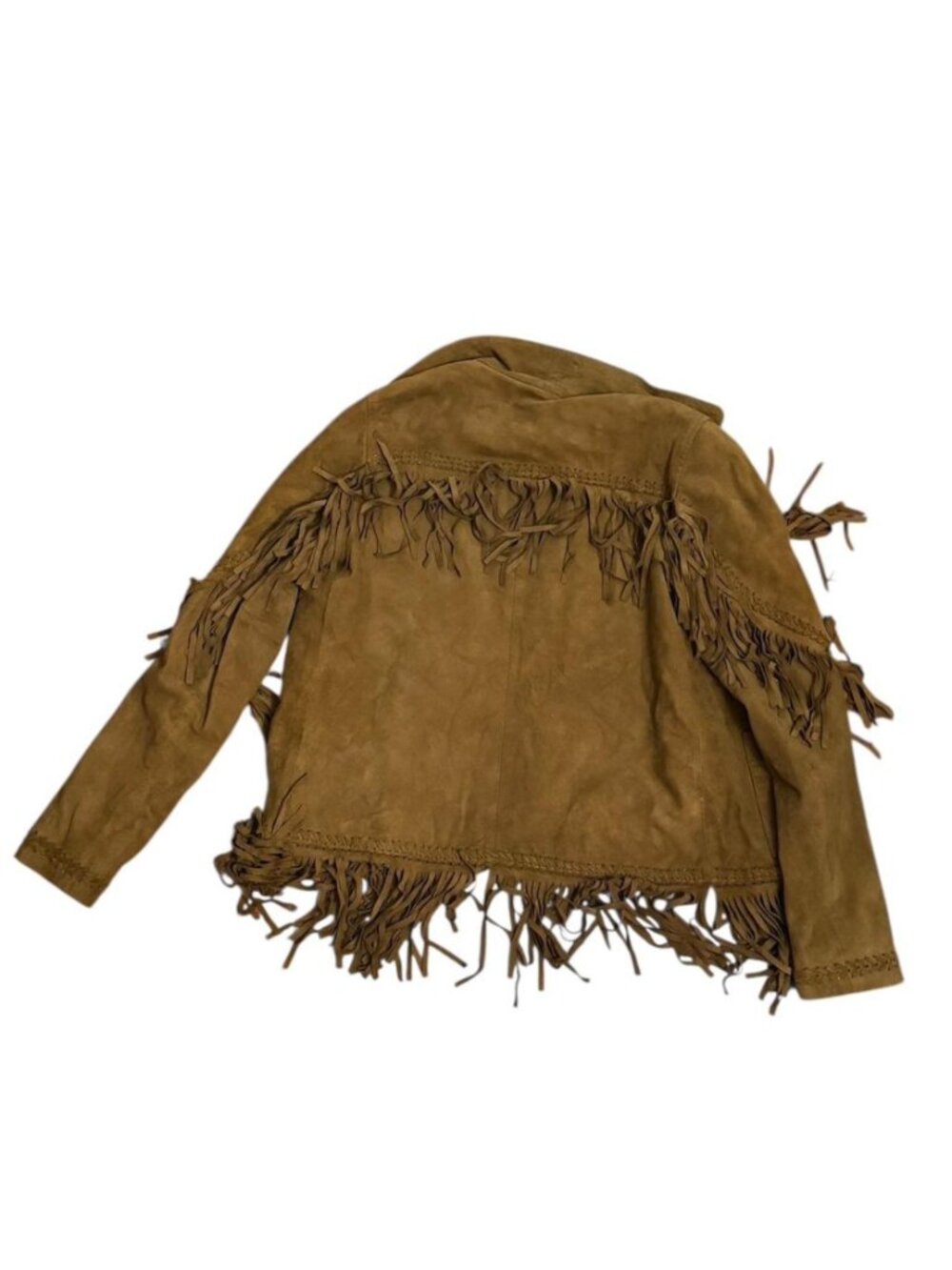 Kate Moss for Topshop Suede Fringe Jacket Brown Western Boho Rare US 2 UK 6 - Picture 3 of 6